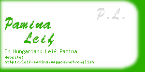 pamina leif business card